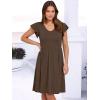 imageANRABESS Women Summer Casual 2025 Ruffle Sleeveless V Neck Short Sundress Flowy Aline Cute Beach Mini Dress with PocketsCoffee