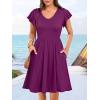 imageANRABESS Women Summer Casual 2025 Ruffle Sleeveless V Neck Short Sundress Flowy Aline Cute Beach Mini Dress with PocketsDeep Purple