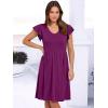 imageANRABESS Women Summer Casual 2025 Ruffle Sleeveless V Neck Short Sundress Flowy Aline Cute Beach Mini Dress with PocketsDeep Purple