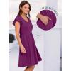 imageANRABESS Women Summer Casual 2025 Ruffle Sleeveless V Neck Short Sundress Flowy Aline Cute Beach Mini Dress with PocketsDeep Purple