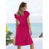 imageANRABESS Women Summer Casual 2025 Ruffle Sleeveless V Neck Short Sundress Flowy Aline Cute Beach Mini Dress with PocketsHot Pink