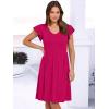 imageANRABESS Women Summer Casual 2025 Ruffle Sleeveless V Neck Short Sundress Flowy Aline Cute Beach Mini Dress with PocketsHot Pink