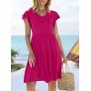 imageANRABESS Women Summer Casual 2025 Ruffle Sleeveless V Neck Short Sundress Flowy Aline Cute Beach Mini Dress with PocketsHot Pink
