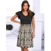 imageANRABESS Women Summer Casual 2025 Ruffle Sleeveless V Neck Short Sundress Flowy Aline Cute Beach Mini Dress with PocketsKhaki Patterned
