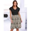 imageANRABESS Women Summer Casual 2025 Ruffle Sleeveless V Neck Short Sundress Flowy Aline Cute Beach Mini Dress with PocketsKhaki Patterned
