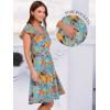 imageANRABESS Women Summer Casual 2025 Ruffle Sleeveless V Neck Short Sundress Flowy Aline Cute Beach Mini Dress with PocketsOrange Blue Patterned