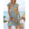 imageANRABESS Women Summer Casual 2025 Ruffle Sleeveless V Neck Short Sundress Flowy Aline Cute Beach Mini Dress with PocketsOrange Blue Patterned