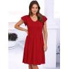 imageANRABESS Women Summer Casual 2025 Ruffle Sleeveless V Neck Short Sundress Flowy Aline Cute Beach Mini Dress with PocketsRed