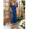 imageANRABESS Women Summer Casual Short Sleeve V Neck Elastic Waist Wide Leg Cropped Pants Jumpsuits Rompers with Pockets00blue