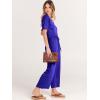 imageANRABESS Women Summer Casual Short Sleeve V Neck Elastic Waist Wide Leg Cropped Pants Jumpsuits Rompers with Pockets02royal Blue