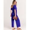 imageANRABESS Women Summer Casual Short Sleeve V Neck Elastic Waist Wide Leg Cropped Pants Jumpsuits Rompers with Pockets02royal Blue