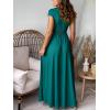 imageANRABESS Women Summer Deep V Neck Short Sleeve Dresses Slit Elegant Wedding Guest Formal Cocktail Evening Maxi Long DressLake