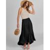 imageANRABESS Women Summer Maxi Skirt Elastic High Waist Flowy Boho Casual Tiered Aline Long Beach Skirts 2025 Trendy OutfitsBlack
