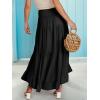 imageANRABESS Women Summer Maxi Skirt Elastic High Waist Flowy Boho Casual Tiered Aline Long Beach Skirts 2025 Trendy OutfitsBlack