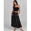 imageANRABESS Women Summer Maxi Skirt Elastic High Waist Flowy Boho Casual Tiered Aline Long Beach Skirts 2025 Trendy OutfitsBlack