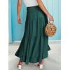 imageANRABESS Women Summer Maxi Skirt Elastic High Waist Flowy Boho Casual Tiered Aline Long Beach Skirts 2025 Trendy OutfitsDeep Green