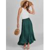 imageANRABESS Women Summer Maxi Skirt Elastic High Waist Flowy Boho Casual Tiered Aline Long Beach Skirts 2025 Trendy OutfitsDeep Green