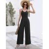 imageANRABESS Women V Neck Spaghetti Strap Wide Leg Dressy Jumpsuits 2025 Summer Casual One Piece Jumper Romper Outfits ampamp PocketsBlack