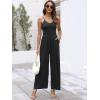 imageANRABESS Women V Neck Spaghetti Strap Wide Leg Dressy Jumpsuits 2025 Summer Casual One Piece Jumper Romper Outfits ampamp PocketsBlack