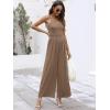 imageANRABESS Women V Neck Spaghetti Strap Wide Leg Dressy Jumpsuits 2025 Summer Casual One Piece Jumper Romper Outfits ampamp PocketsCoffee