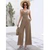 imageANRABESS Women V Neck Spaghetti Strap Wide Leg Dressy Jumpsuits 2025 Summer Casual One Piece Jumper Romper Outfits ampamp PocketsCoffee