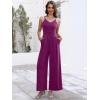 imageANRABESS Women V Neck Spaghetti Strap Wide Leg Dressy Jumpsuits 2025 Summer Casual One Piece Jumper Romper Outfits ampamp PocketsDark Purple