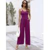 imageANRABESS Women V Neck Spaghetti Strap Wide Leg Dressy Jumpsuits 2025 Summer Casual One Piece Jumper Romper Outfits ampamp PocketsDark Purple