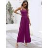 imageANRABESS Women V Neck Spaghetti Strap Wide Leg Dressy Jumpsuits 2025 Summer Casual One Piece Jumper Romper Outfits ampamp PocketsDark Purple
