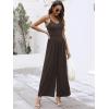 imageANRABESS Women V Neck Spaghetti Strap Wide Leg Dressy Jumpsuits 2025 Summer Casual One Piece Jumper Romper Outfits ampamp PocketsDeep Brown