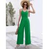 imageANRABESS Women V Neck Spaghetti Strap Wide Leg Dressy Jumpsuits 2025 Summer Casual One Piece Jumper Romper Outfits ampamp PocketsGrass Green