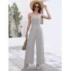 imageANRABESS Women V Neck Spaghetti Strap Wide Leg Dressy Jumpsuits 2025 Summer Casual One Piece Jumper Romper Outfits ampamp PocketsGrey