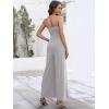 imageANRABESS Women V Neck Spaghetti Strap Wide Leg Dressy Jumpsuits 2025 Summer Casual One Piece Jumper Romper Outfits ampamp PocketsGrey