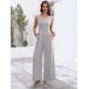imageANRABESS Women V Neck Spaghetti Strap Wide Leg Dressy Jumpsuits 2025 Summer Casual One Piece Jumper Romper Outfits ampamp PocketsGrey