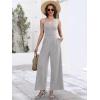 imageANRABESS Women V Neck Spaghetti Strap Wide Leg Dressy Jumpsuits 2025 Summer Casual One Piece Jumper Romper Outfits ampamp PocketsGrey