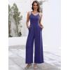 imageANRABESS Women V Neck Spaghetti Strap Wide Leg Dressy Jumpsuits 2025 Summer Casual One Piece Jumper Romper Outfits ampamp PocketsNavy Blue