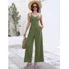 imageANRABESS Women V Neck Spaghetti Strap Wide Leg Dressy Jumpsuits 2025 Summer Casual One Piece Jumper Romper Outfits ampamp PocketsOlive Green