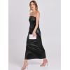 imageANRABESS Women Wedding Guest Maxi Dress Strapless Satin Tube Bodycon Backless Cocktail Formal Dresses 2025 FallBlack