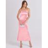 imageANRABESS Women Wedding Guest Maxi Dress Strapless Satin Tube Bodycon Backless Cocktail Formal Dresses 2025 FallPink