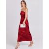 imageANRABESS Women Wedding Guest Maxi Dress Strapless Satin Tube Bodycon Backless Cocktail Formal Dresses 2025 FallRed