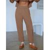 imageANRABESS Womens 2 Piece Outfits Lounge Sets Cropped Sweatshirt ampamp Joggers Fashion Sweatsuit Sweat Set 2025 Fall TravelCamel