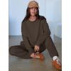 imageANRABESS Womens 2 Piece Outfits Lounge Sets Cropped Sweatshirt ampamp Joggers Fashion Sweatsuit Sweat Set 2025 Fall TravelCoffee