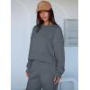 imageANRABESS Womens 2 Piece Outfits Lounge Sets Cropped Sweatshirt ampamp Joggers Fashion Sweatsuit Sweat Set 2025 Fall TravelLeaden