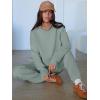 imageANRABESS Womens 2 Piece Outfits Lounge Sets Cropped Sweatshirt ampamp Joggers Fashion Sweatsuit Sweat Set 2025 Fall TravelPea Green