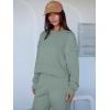 imageANRABESS Womens 2 Piece Outfits Lounge Sets Cropped Sweatshirt ampamp Joggers Fashion Sweatsuit Sweat Set 2025 Fall TravelPea Green