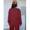 imageANRABESS Womens 2 Piece Outfits Lounge Sets Cropped Sweatshirt ampamp Joggers Fashion Sweatsuit Sweat Set 2025 Fall TravelWine Red