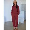 imageANRABESS Womens 2 Piece Outfits Lounge Sets Cropped Sweatshirt ampamp Joggers Fashion Sweatsuit Sweat Set 2025 Fall TravelWine Red