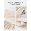imageANRABESS Womens 2025 Summer Casual Maxi Dress A line Tiered Flowy Short Sleeve Crewneck T Shirt Beach Travel Long DressesApricot