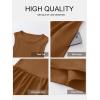 imageANRABESS Womens 2025 Summer Casual Maxi Dress A line Tiered Flowy Short Sleeve Crewneck T Shirt Beach Travel Long DressesCaramel