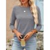imageANRABESS Womens 34 Length Sleeve Tops 2025 Summer Tee TShirts Boat Neck Tunic Travel Basic Blouses Fall Fashion ClothesGrey