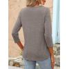imageANRABESS Womens 34 Length Sleeve Tops 2025 Summer Tee TShirts Boat Neck Tunic Travel Basic Blouses Fall Fashion ClothesLight Khaki